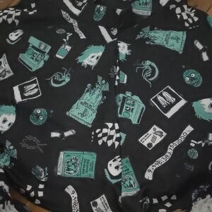 Hot Topic Black and Green Skater Skirt